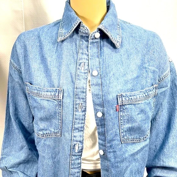Levi’s Oversize Cool Eco Performance Denim Shirt - Picture 4 of 11